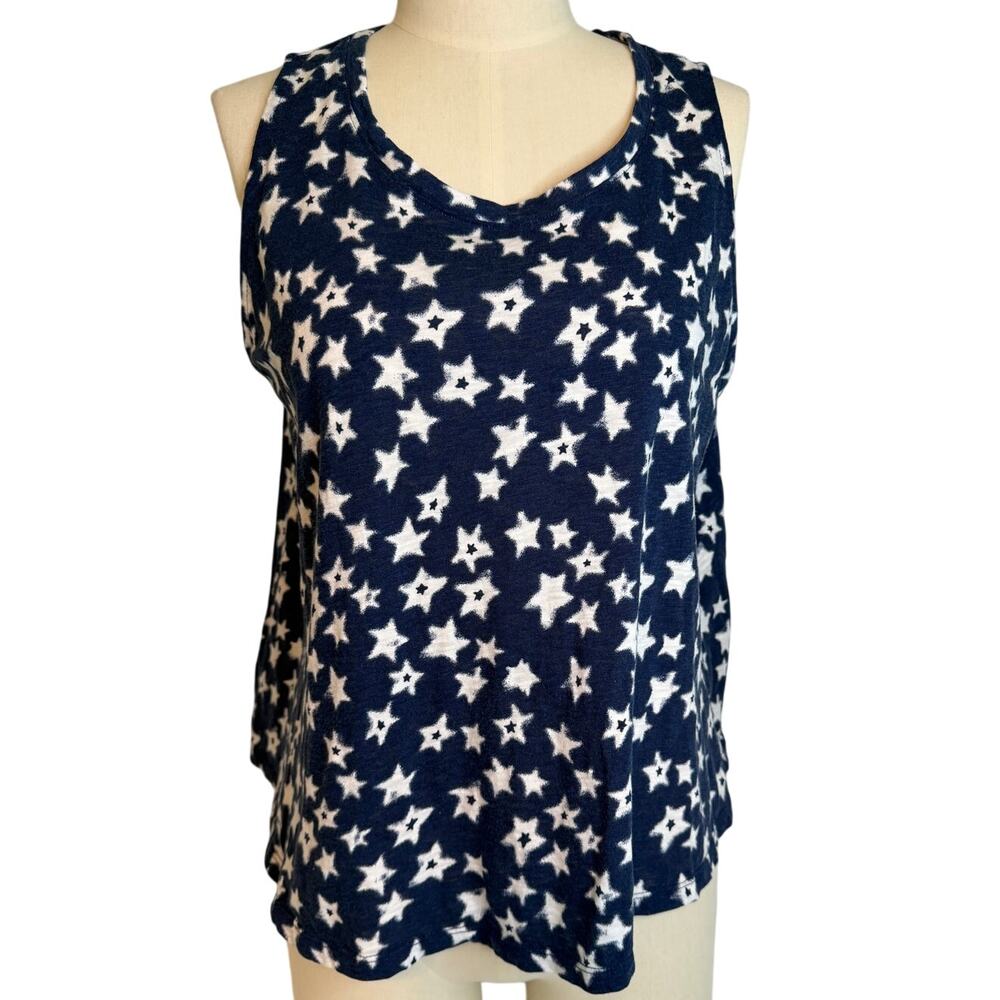 Lane Bryant Star Print Swing Tank Top Blue White Size 18/20